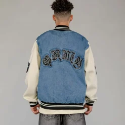 Grimey Abrigo Fire Route Denim Baseball - Blue | Spring 23 Store
