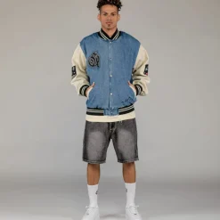 Grimey Abrigo Fire Route Denim Baseball - Blue | Spring 23 Store