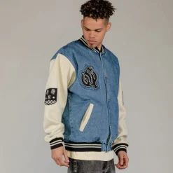 Grimey Abrigo Fire Route Denim Baseball - Blue | Spring 23 Store