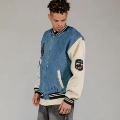 Grimey Abrigo Fire Route Denim Baseball - Blue | Spring 23 Store