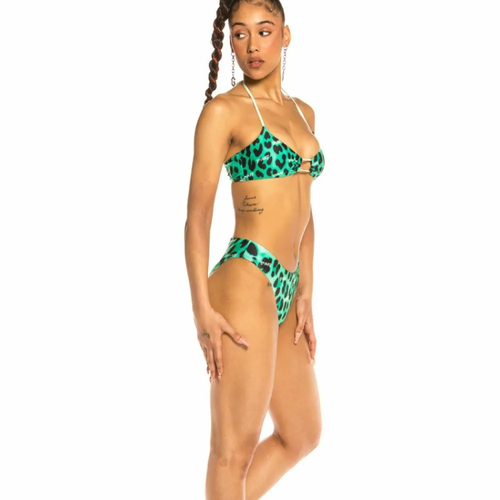 Grimey Banador Yanga Leopard Bikini Bottom Ss20 Green Outlet