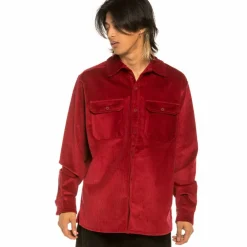 Grimey Camisa "Aged Rum" Corduroy Shirt - Red | Winter 21 New