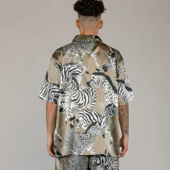Grimey Camisa Animal Satin - Copper | Summer 23 Best Sale