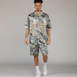 Grimey Camisa Animal Satin - Copper | Summer 23 Best Sale