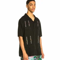 Grimey Camisa Yanga Guayabera Shirt Ss20 Black Best Sale