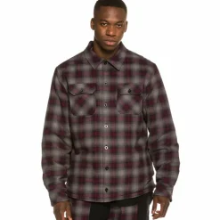 Grimey Camisa Yoga Fire Padded Flannel Shirt Fw20 Black Shop