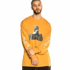 Grimey Camiseta Call Of Yore Long Sleeve Fw20 Brown Cheap