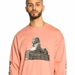 Grimey Camiseta Call Of Yore Long Sleeve Fw20 Pink Outlet
