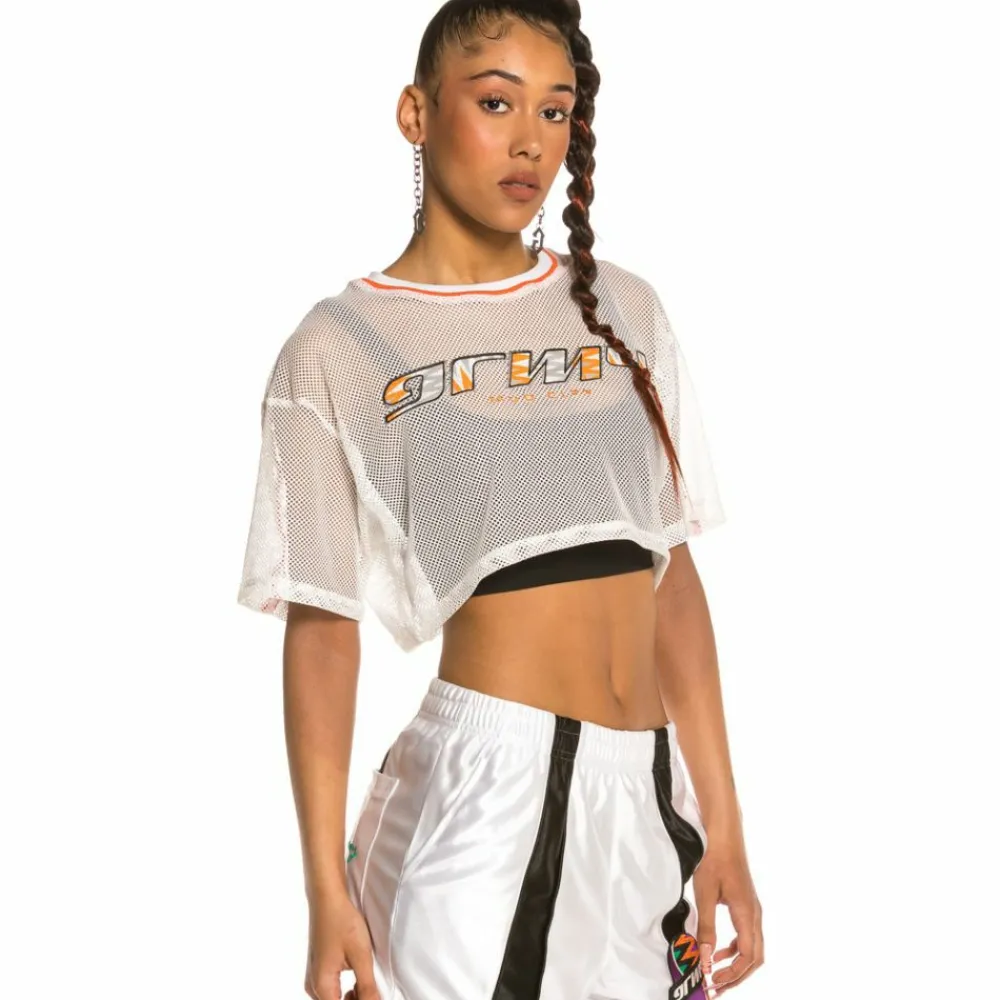 Grimey Camiseta Chica Acknowledge Piping Crop Top Ss20 White Flash Sale