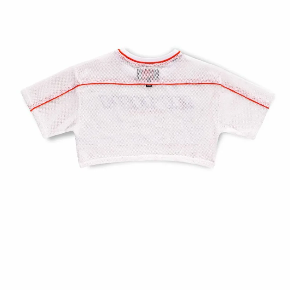Grimey Camiseta Chica Acknowledge Piping Crop Top Ss20 White Flash Sale