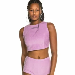 Grimey Camiseta Chica Engineering Corduroy Top Fw19 Violet Best