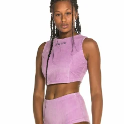 Grimey Camiseta Chica Engineering Corduroy Top Fw19 Violet Best