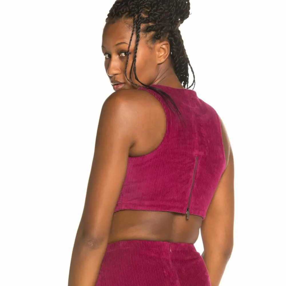 Grimey Camiseta Chica Engineering Corduroy Top Fw19 Purple Best