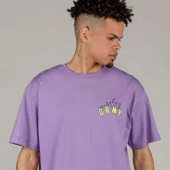 Grimey Camiseta Cloven Tongues Saqueo Regular - Violet | Summer 23 Flash Sale