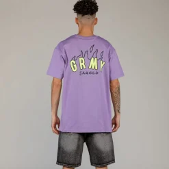 Grimey Camiseta Cloven Tongues Saqueo Regular - Violet | Summer 23 Flash Sale