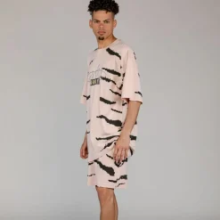 Grimey Camiseta Cloven Tongues All Over Print Oversized - Cream | Summer 23 New