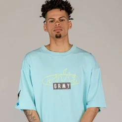 Grimey Camiseta Cloven Tongues Oversized - Blue | Summer 23 Hot