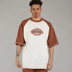 Grimey Camiseta Fire Route Bicolor - White | Spring 23 Clearance