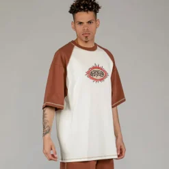 Grimey Camiseta Fire Route Bicolor - White | Spring 23 Clearance