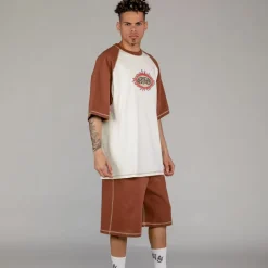 Grimey Camiseta Fire Route Bicolor - White | Spring 23 Clearance