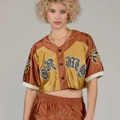 Grimey Camiseta Fire Route Girl Satin - Brown | Spring 23 New