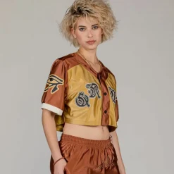Grimey Camiseta Fire Route Girl Satin - Brown | Spring 23 New