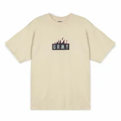 Grimey Camiseta Melted Stone Oversized - Cream | Fw23 Fashion
