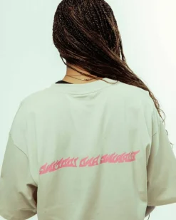 Grimey Camiseta Melted Stone Oversized - Cream | Fw23 Fashion