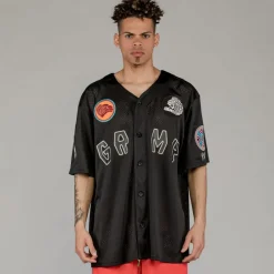 Grimey Camiseta The Clout Mesh Baseball - Black | Spring 23 Flash Sale