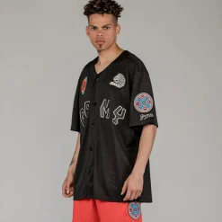 Grimey Camiseta The Clout Mesh Baseball - Black | Spring 23 Flash Sale