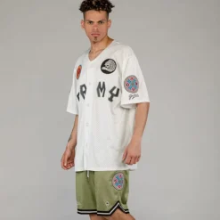 Grimey Camiseta The Clout Mesh Baseball - White | Spring 23 Cheap