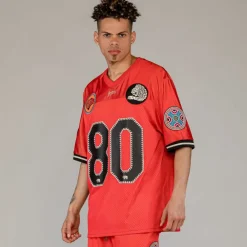 Grimey Camiseta The Clout Mesh Football - Red | Spring 23 Cheap