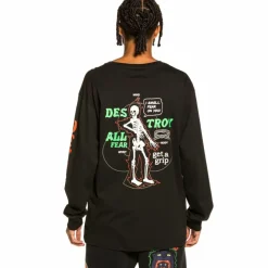 Grimey Camiseta Manga Larga "Destroy All Fear" - Black | Fall 21 New