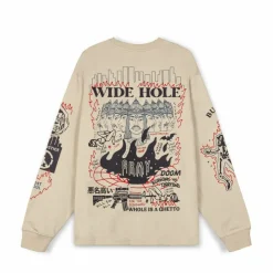 Grimey Camiseta Manga Larga Back At You - Cream | Fw23 Online