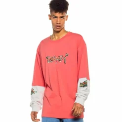 Grimey Camiseta Manga Larga Nine Winds Ls - Coral| Spring 22 Cheap