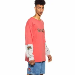 Grimey Camiseta Manga Larga Nine Winds Ls - Coral| Spring 22 Cheap