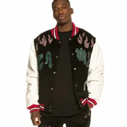 Grimey Chaqueta Baseball Yoga Fire Corduroy Fw20 Black Cheap