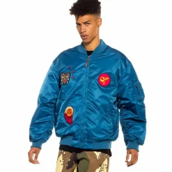 Grimey Chaqueta Bomber Glorified - Blue | Spring 22 Hot