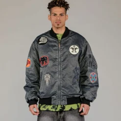 Grimey Chaqueta Bomber The Clout Washed Black | Spring 23 Best