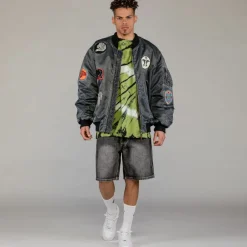 Grimey Chaqueta Bomber The Clout Washed Black | Spring 23 Best