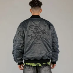Grimey Chaqueta Bomber The Clout Washed Black | Spring 23 Best
