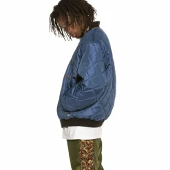 Grimey Chaqueta Bomber Transsiberian Ss19 Blue Flash Sale