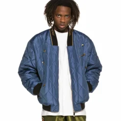 Grimey Chaqueta Bomber Transsiberian Ss19 Blue Flash Sale