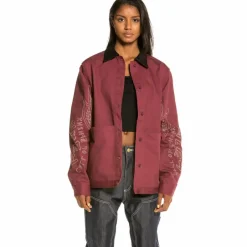 Grimey Chaqueta Chica Call Of Yore Fw20 Wine Fashion