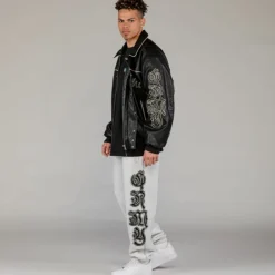 Grimey Chaqueta Fire Route Pu Leather - Black | Spring 23 Outlet