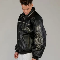 Grimey Chaqueta Fire Route Pu Leather - Black | Spring 23 Outlet
