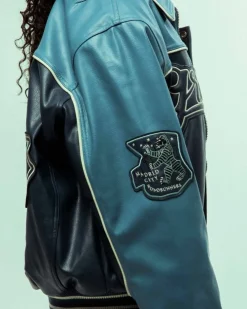 Grimey Chaqueta Madrid Pu Leather - Navy | Fw23 Store