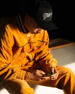 Grimey Chaqueta Madrid Velvet - Orange | Fw23 Best Sale