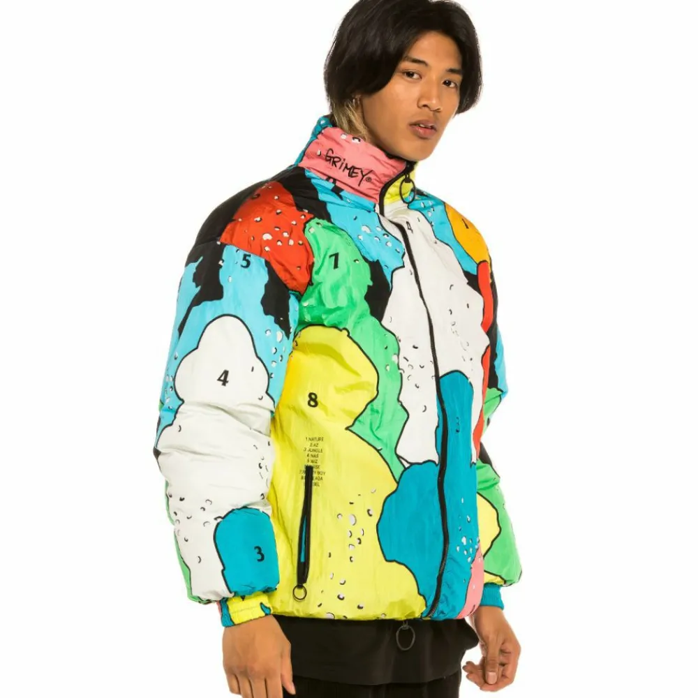 Grimey Chaqueta Puffy Reversible "Gem Cutting" - Blue/Multi | Fall 21 Best Sale