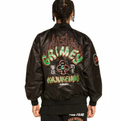 Grimey Chaqueta Satinada Reversible "Destroy All Fear" - Black/Blue | Fall 21 Flash Sale